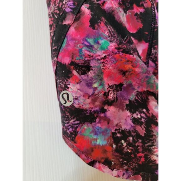 Lululemon Tracker Short V *4" Fluoro Floral Multi Sz 6 - Picture 5 of 10